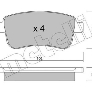 Колодки тормозные задние дисковые к-кт