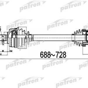Полуось передняя левая