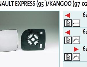 Стекло зеркала механического правого