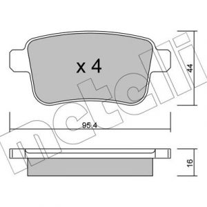 Колодки тормозные задние дисковые к-кт