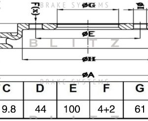 Диск тормозной передний вентилируемый