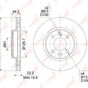Диск тормозной передний вентилируемый