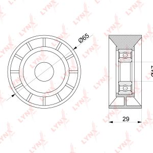 Ролик-натяжитель ручейкового ремня