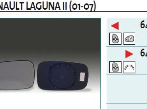 Стекло зеркала электрического правого