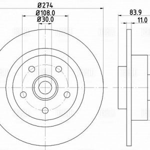 Диск тормозной задний