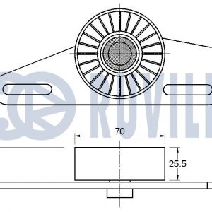 Ролик-натяжитель ручейкового ремня