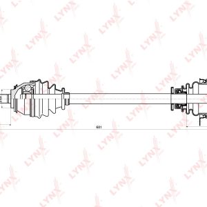 Полуось передняя левая