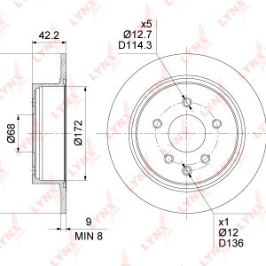 Диск тормозной задний
