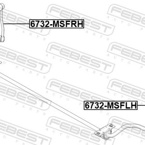 Стойка переднего стабилизатора левая